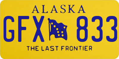 AK license plate GFX833