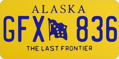 AK license plate GFX836