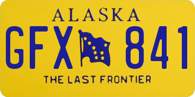 AK license plate GFX841