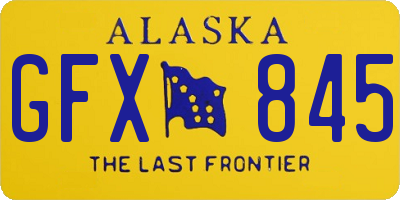 AK license plate GFX845
