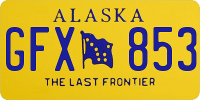 AK license plate GFX853