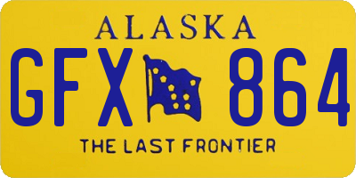 AK license plate GFX864