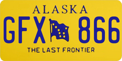 AK license plate GFX866