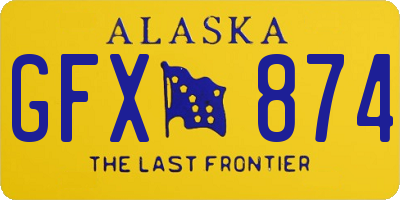AK license plate GFX874