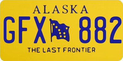 AK license plate GFX882