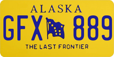 AK license plate GFX889