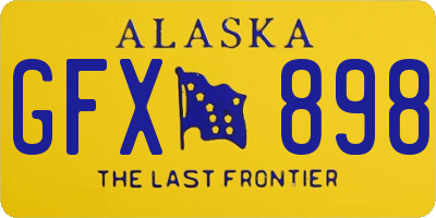 AK license plate GFX898