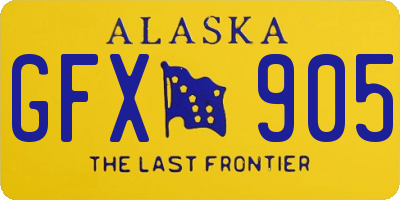 AK license plate GFX905