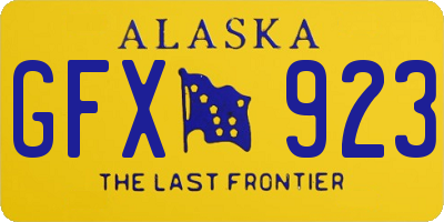 AK license plate GFX923