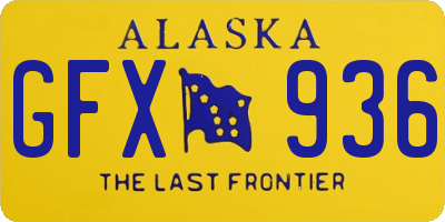 AK license plate GFX936