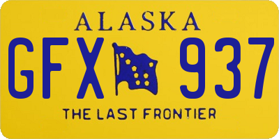 AK license plate GFX937