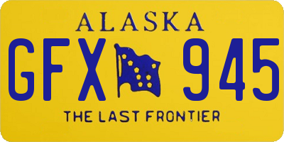 AK license plate GFX945