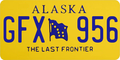 AK license plate GFX956