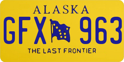 AK license plate GFX963