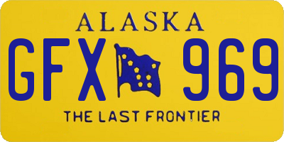 AK license plate GFX969