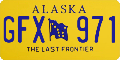 AK license plate GFX971