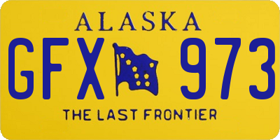 AK license plate GFX973