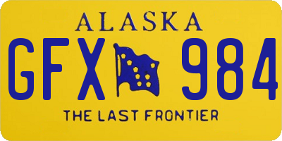 AK license plate GFX984