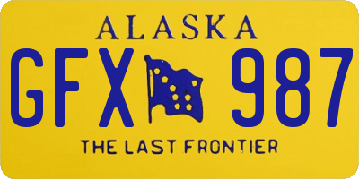 AK license plate GFX987