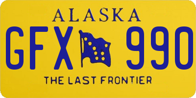 AK license plate GFX990