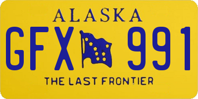 AK license plate GFX991