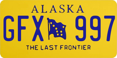 AK license plate GFX997