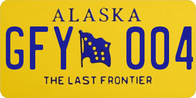 AK license plate GFY004