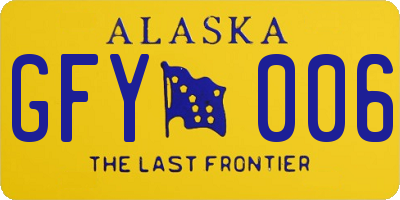 AK license plate GFY006