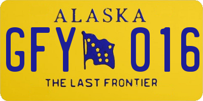AK license plate GFY016