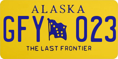 AK license plate GFY023