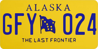 AK license plate GFY024