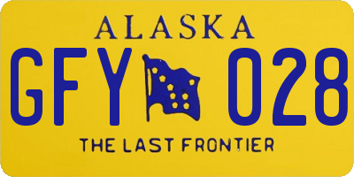 AK license plate GFY028