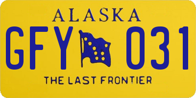 AK license plate GFY031