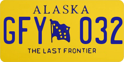 AK license plate GFY032