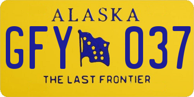 AK license plate GFY037