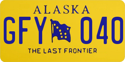 AK license plate GFY040