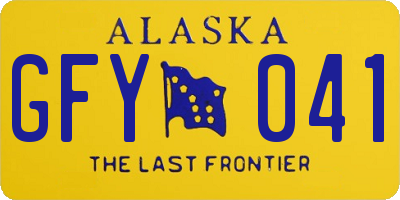 AK license plate GFY041
