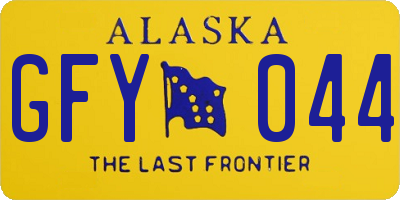 AK license plate GFY044