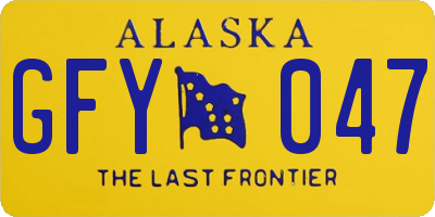 AK license plate GFY047