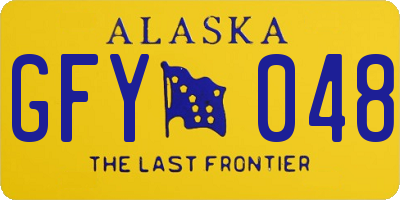 AK license plate GFY048