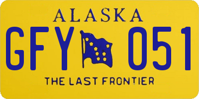 AK license plate GFY051