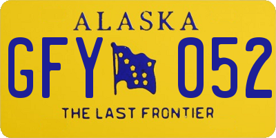AK license plate GFY052