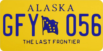 AK license plate GFY056