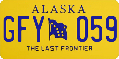 AK license plate GFY059