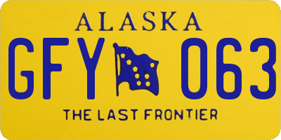 AK license plate GFY063