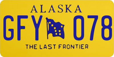 AK license plate GFY078