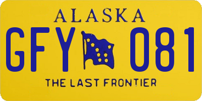 AK license plate GFY081