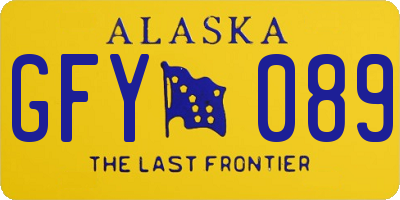 AK license plate GFY089
