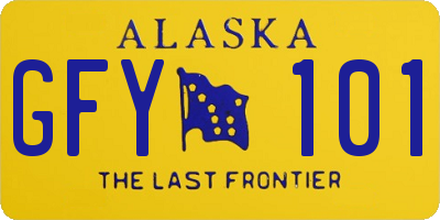 AK license plate GFY101