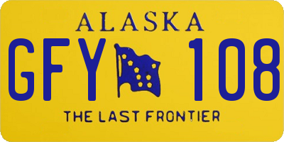 AK license plate GFY108